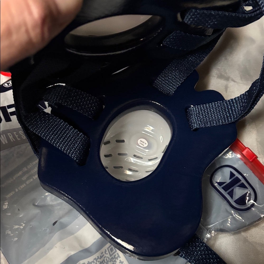 Cliff Keen Wrestling Headgear. The F5 Tornado Style. Navy/White. - Picture 6 of 8